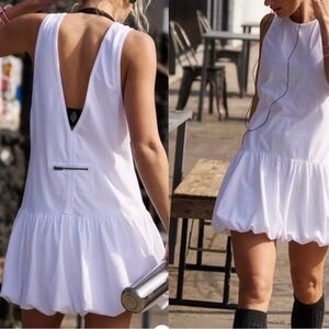 FP Movement by Free People White Mini Dress with Shorts NWT